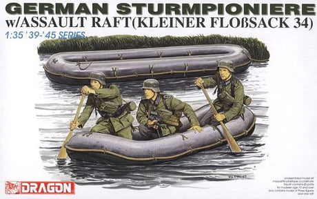 Dragon MILITARY MODEL Dragon  German Sturmpioniere (3) w/Assault Raft 1/35
