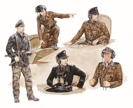 Dragon MILITARY MODEL Dragon  German Tank Crew 1944-45 (5) 1/35
