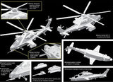Dragon MODEL AIRPLANES Dragon 1/144 PLA WZ10 Attack Helicopter Kit