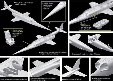 Dragon MODEL AIRPLANES Dragon 1/144 X3 Stiletto USN Experimental Jet Aircraft Twin Pack Kit