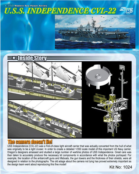 Dragon MODEL SHIPS Dragon 1/350 USS Independence CVL22 Aircraft Carrier Kit