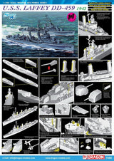 Dragon MODEL SHIPS Dragon 1/700 USS Laffey DD459 Destroyer 1942 (2 Models) Kit