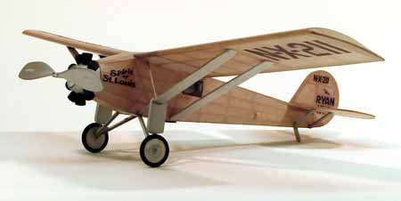 Dumas WOODEN AIRPLANES Dumas Wooden Planes 17-1/2" Wingspan Spirit of St. Louis Rubber Pwd Aircraft Laser Cut Wooden Kit