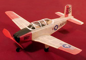 Dumas WOODEN AIRPLANES Dumas Wooden Planes 17-1/2" Wingspan T34 Rubber Pwd Aircraft Laser Cut Wooden Kit