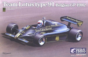 Ebbro Models MODEL CARS Ebbro 1/20 1982 Lotus Type 91 Team Lotus F1 Belgian Grande Prix Race Car Kit