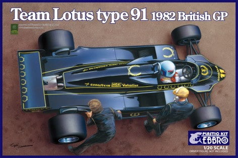 Ebbro Models MODEL CARS Ebbro 1/20 1982 Lotus Type 91 Team Lotus F1 British Grand Prix Race Car Kit