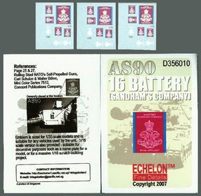 Echelon Decals DECALS Echelon Decals 1/35 & 1/16 AS90 16 Battery Sandham's Co.
