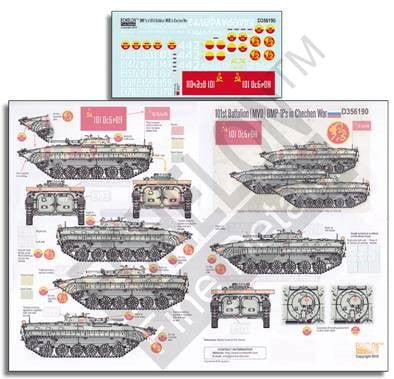 Echelon Decals DECALS Echelon Decals 1/35 101st Battalion (MVD) BMP1Ps in Chechen War