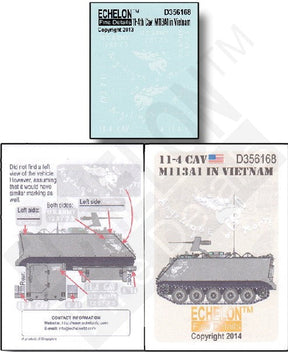 Echelon Decals DECALS Echelon Decals 1/35 11-4 CAV M113A1 Vietnam