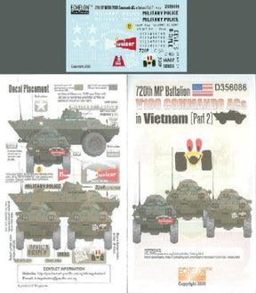 Echelon Decals DECALS Echelon Decals 1/35 720th MP Battalion V100 Commando ACs Vietnam Pt2