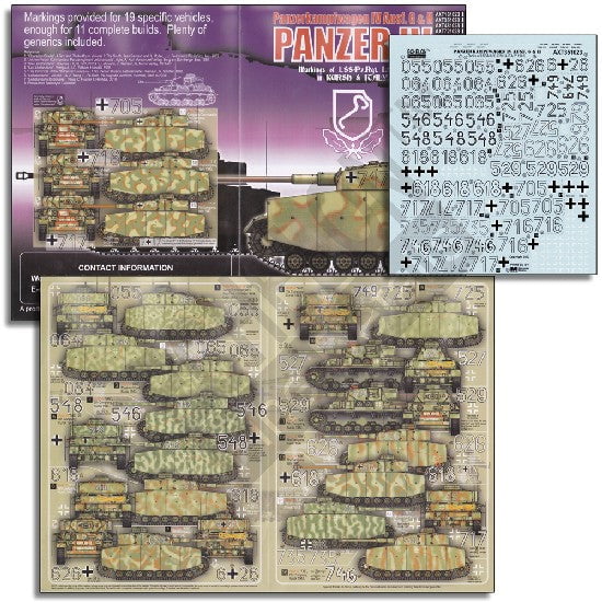 Echelon Decals DECALS Echelon Decals 1/35 PzKpfw IV Ausf G/H Kursk & Italy