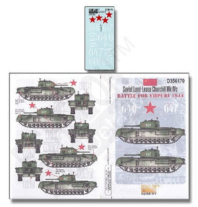 Echelon Decals DECALS Echelon Decals 1/35 Soviet Lend-Lease Churchill Mk IVs battle for Viipuri 1944