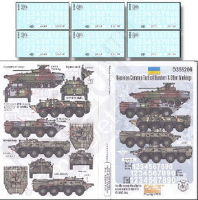 Echelon Decals DECALS Echelon Decals 1/35 Ukraine Common Tactical Numbers & Other Markings