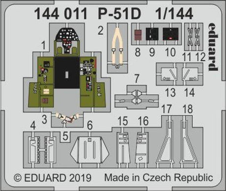 Eduard Eduard 1/144 Eduard P-51D for EDU & PAZ (Pre-Painted)