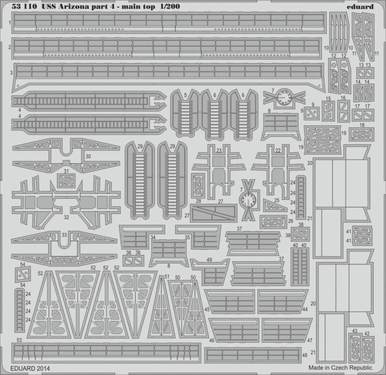 Eduard Eduard 1/200 USS Arizona Main Top Pt.4 for TRP