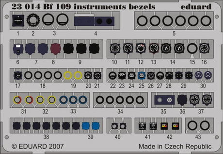 Eduard Eduard 1/24 Eduard Bf 109 instrument bezels