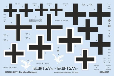 Eduard Eduard 1/24 Eduard Decal Die alten Kanonen for Meng