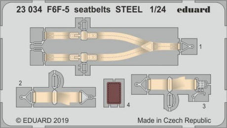 Eduard Eduard 1/24 Eduard Seatbelts F6F-5 Hellcat Steel for AIR