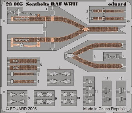 Eduard Eduard 1/24 Eduard Seatbelts RAF WWII (Pre-Painted)