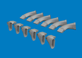 Eduard Eduard 1/24 Eduard Spitfire Mk.VIII exhaust fishtail PRINT Brassin for AIRFIX