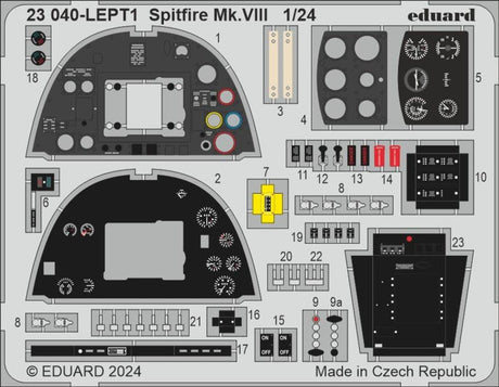 Eduard Eduard 1/24 Eduard Spitfire Mk.VIII Photo etched set for AIRFIX