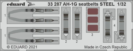 Eduard Eduard 1/32 AH-1G seatbelts STEEL Photo Etch