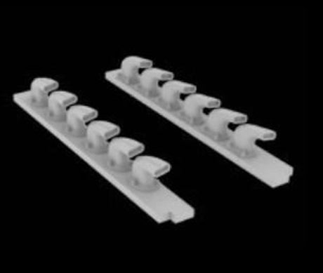 Eduard Eduard 1/32 Bf109G6 Exhaust Stacks for RMG (PE & Resin)