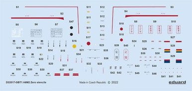 Eduard Eduard 1/32 Decal A6M2 stencils for Tamiya
