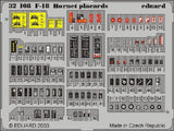Eduard Eduard 1/32 F-18 Placard Set for ACY (Pre-Painted)