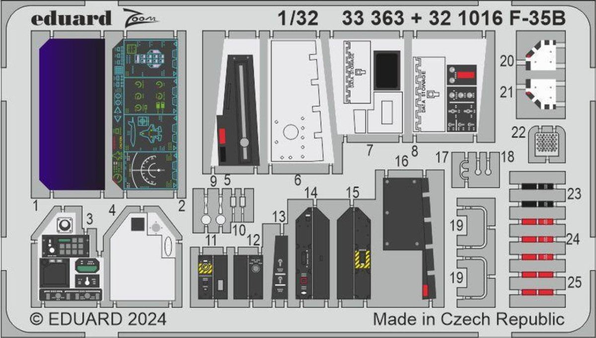 Eduard Eduard 1/32 F-35B 321016 Photo etched set