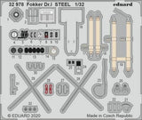 Eduard Eduard 1/32 Fokker Dr I Steel for MEN (Pre-Painted)