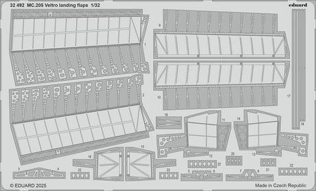 Eduard Eduard 1/32 MC.205 Veltro landing flaps Photo Etch for ITALERI