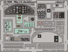 Eduard Eduard 1/32 MiG-15 dashboard for Trumpeter