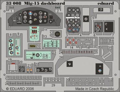 Eduard Eduard 1/32 MiG-15 dashboard for Trumpeter