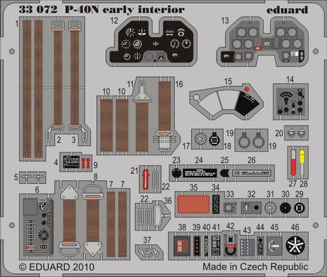 Eduard Eduard 1/32 P-40N early interior Self Adhesive Photo Etch for Hasegawa