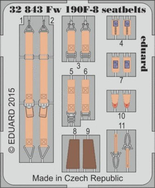 Eduard Eduard 1/32 Seatbelts Fw190F8 for RMG (Pre-Painted)