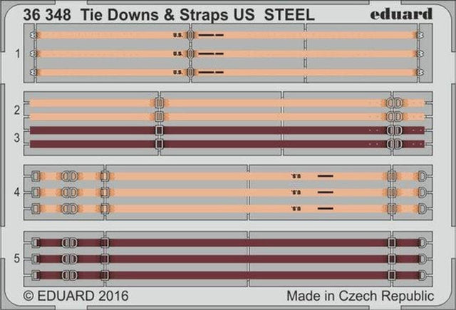 Eduard Eduard 1/35 Tie Downs & Straps US Steel (Pre-Painted)