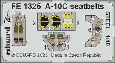 Eduard Eduard 1/48 A-10C seatbelts STEEL for HOBBY BOSS