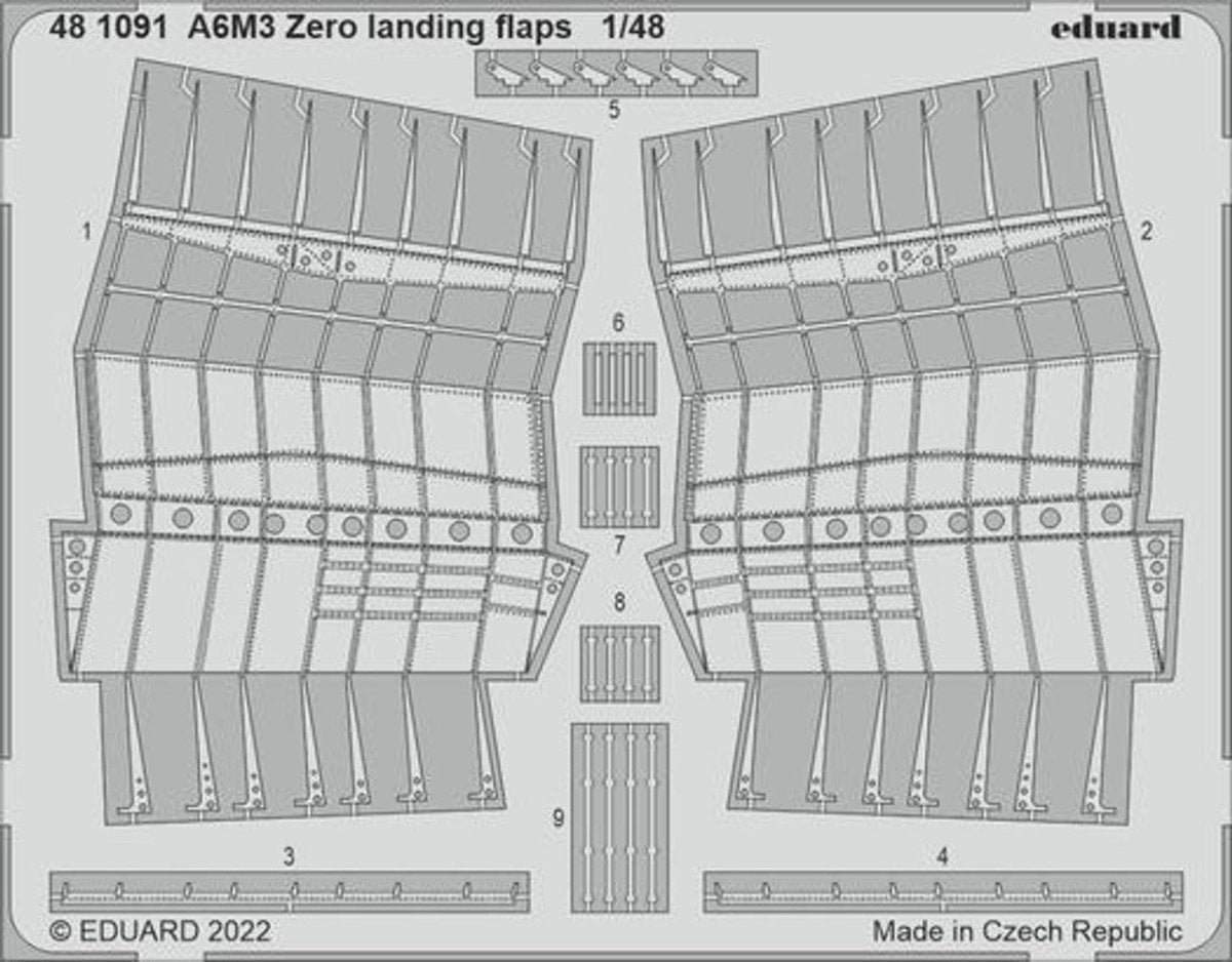 Eduard Eduard 1/48 A6M3 Zero landing flaps for Eduard