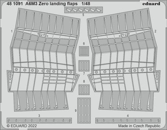 Eduard Eduard 1/48 A6M3 Zero landing flaps for Eduard