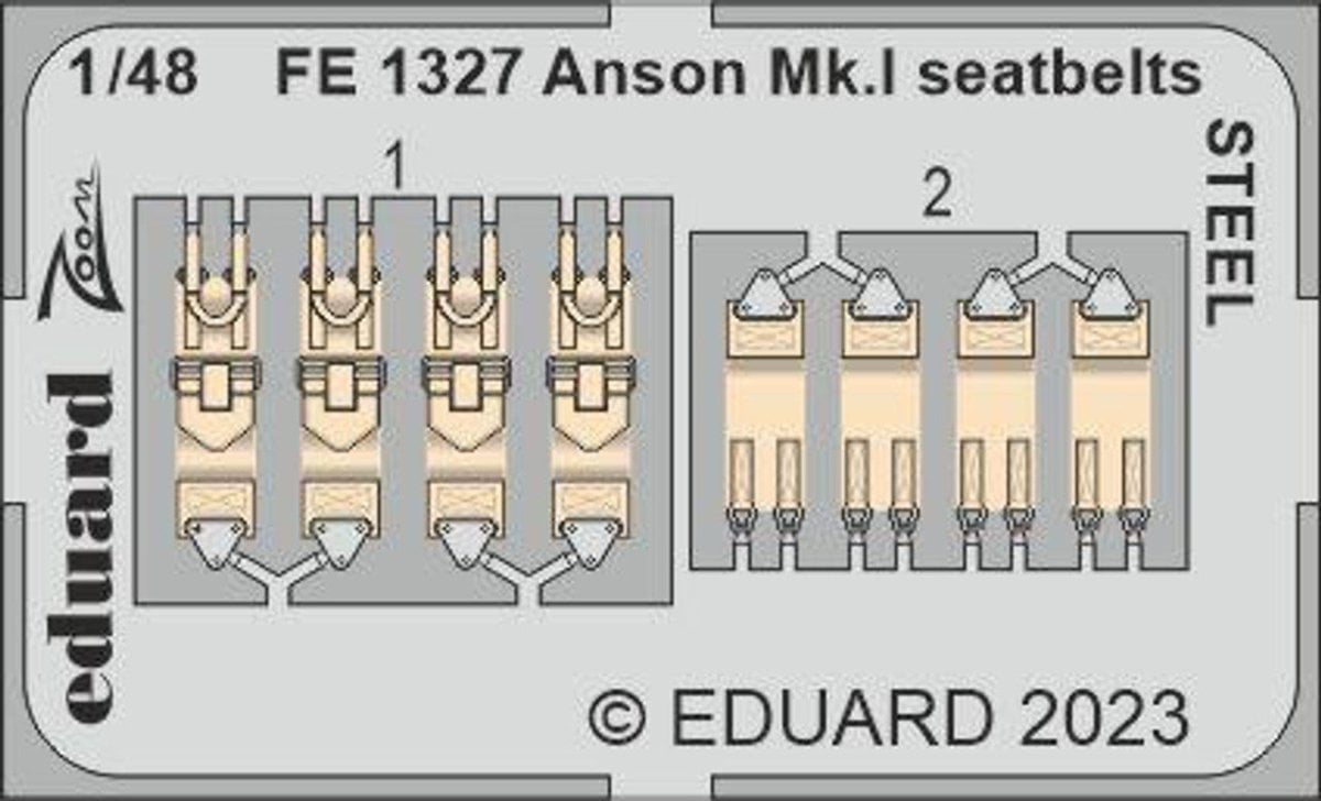 Eduard Eduard 1/48 Anson Mk.I seatbelts Steel for Airfix