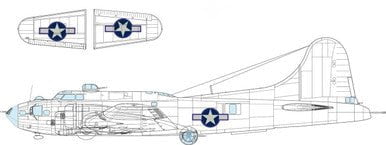 Eduard Eduard 1/48 B-17F US national insignia w/ blue outline Mask for EDUARD