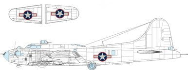 Eduard Eduard 1/48 B-17F US national insignia w/ red outline Mask for EDUARD