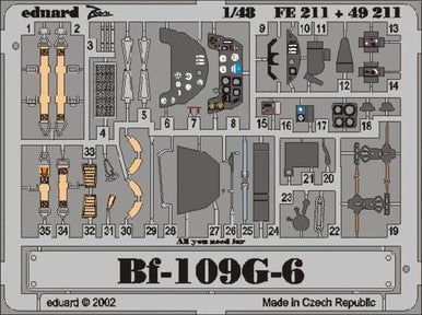 Eduard Eduard 1/48 Bf 109G-6 for Hasegawa