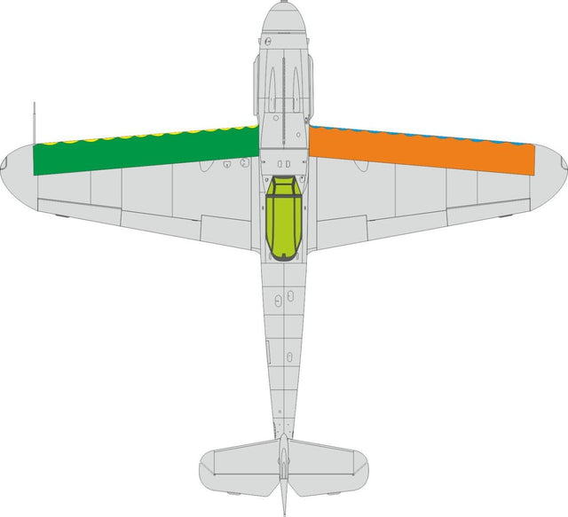 Eduard Eduard 1/48 Bf 109G wings leading edge wavy lines MASK for