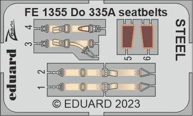 Eduard Eduard 1/48 Do 335A seatbelts Steel for Tamiya