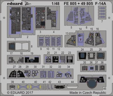Eduard Eduard 1/48 F-14A Interior for Tamiya (Pre-Painted)
