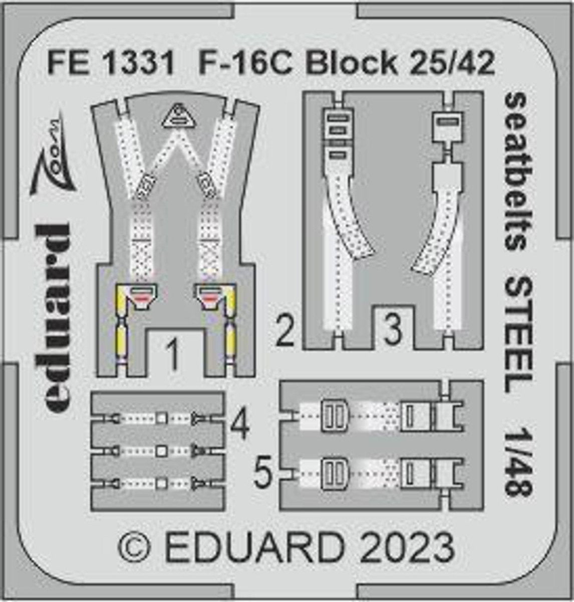 Eduard Eduard 1/48 F-16C Block 25/42 seatbelts Steel for Kinetic