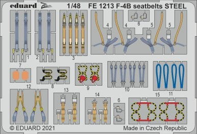 Eduard Eduard 1/48 F-4B seatbelts STEEL Photo Etch for Tamiya