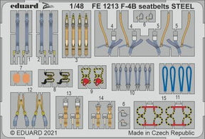 Eduard Eduard 1/48 F-4B seatbelts STEEL Photo Etch for Tamiya